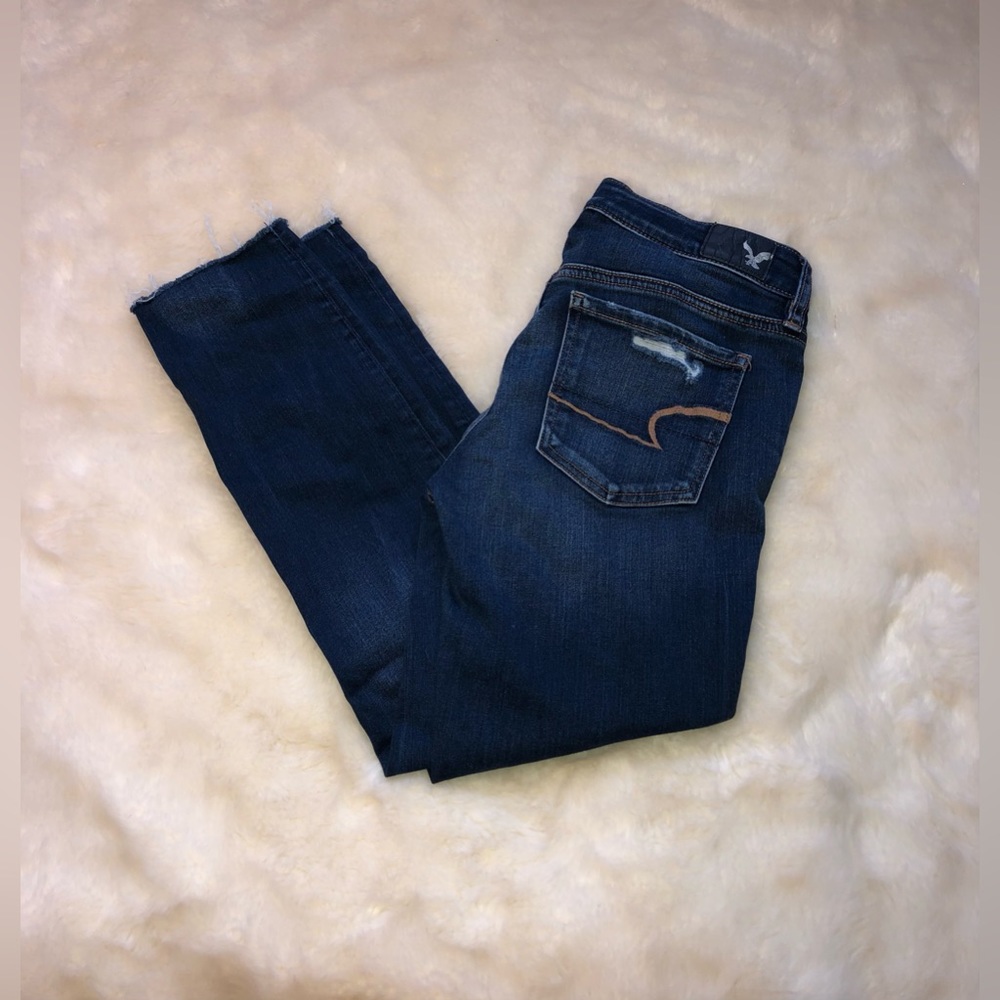 Ripped Denim Capris